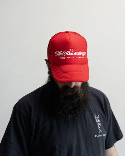 Red Flowerslinger Trucker Hat